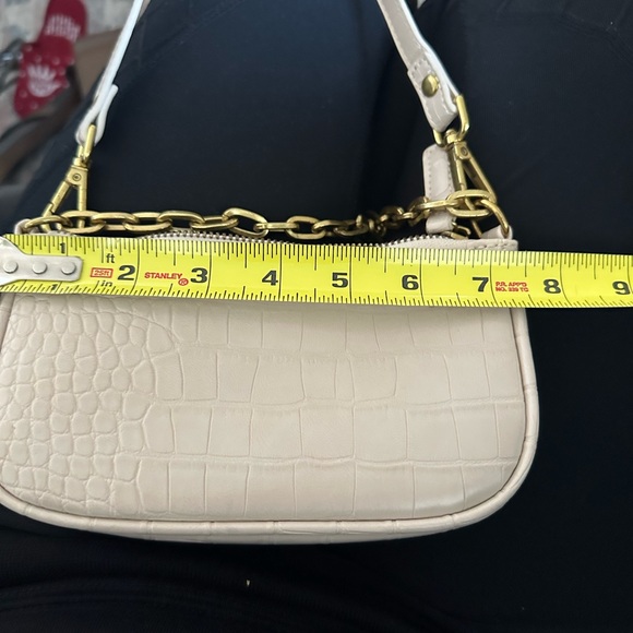 Most Wanted Mini Beige Minimal Bag with Leather and Chain Straps - Picture 10 of 11